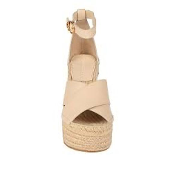 Tory Burch Tan Selby Espadrille Wedge Sandal size 11